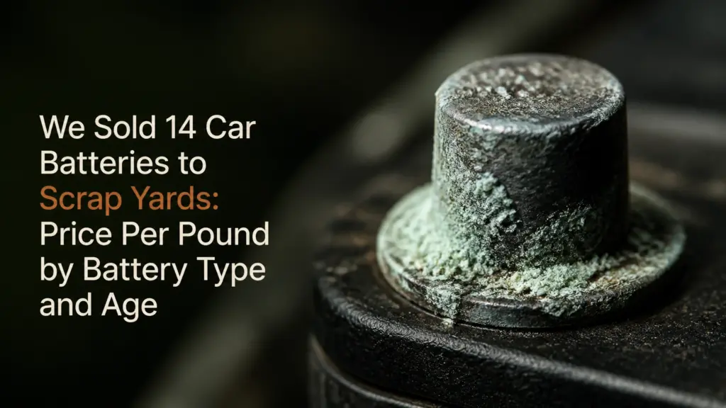 We Sold 14 Car Batteries to Scrap Yards: Price Per Pound by Battery Type and Age