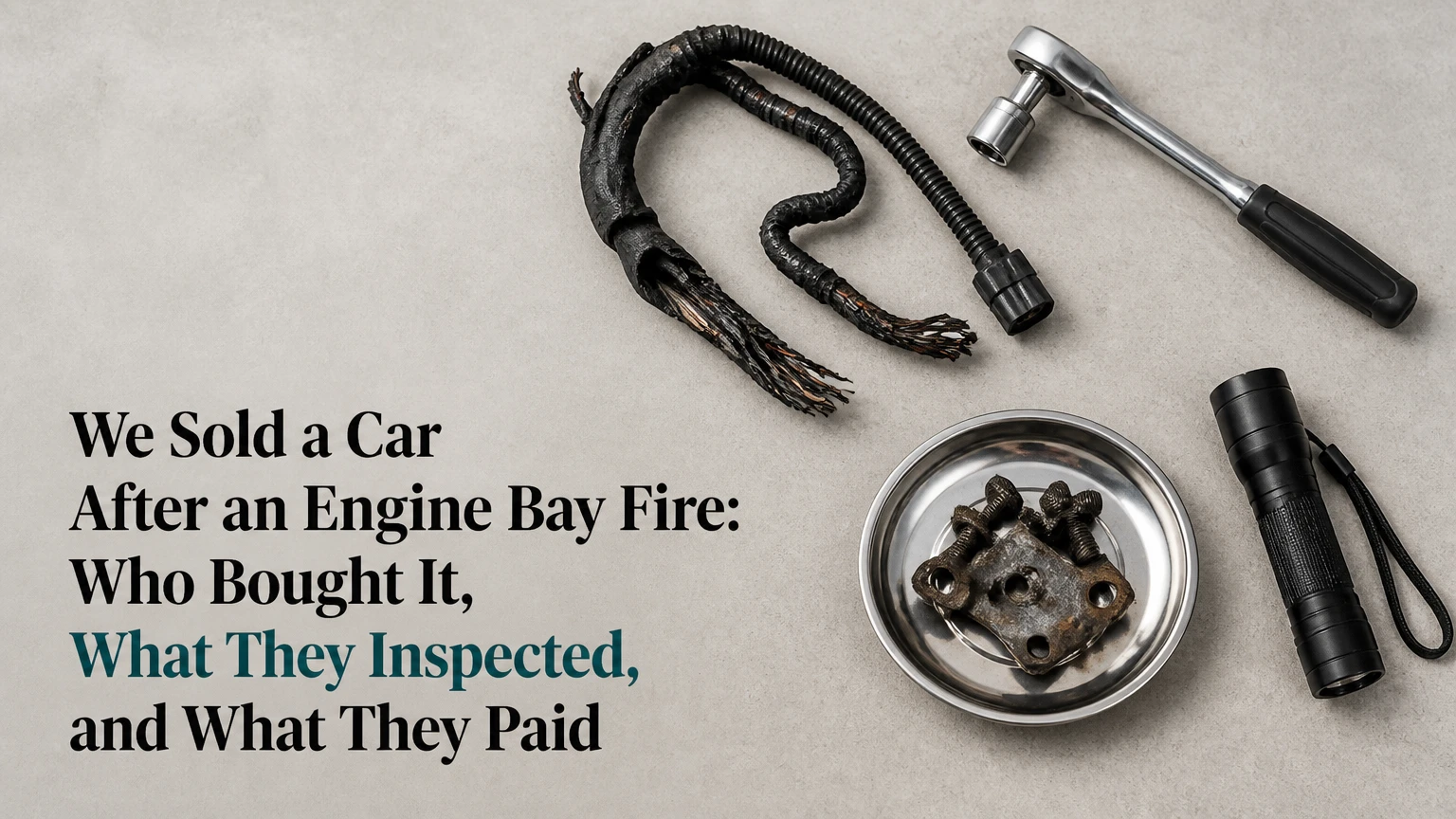 We Sold a Car After an Engine Bay Fire: Who Bought It, What They Inspected, and What They Paid