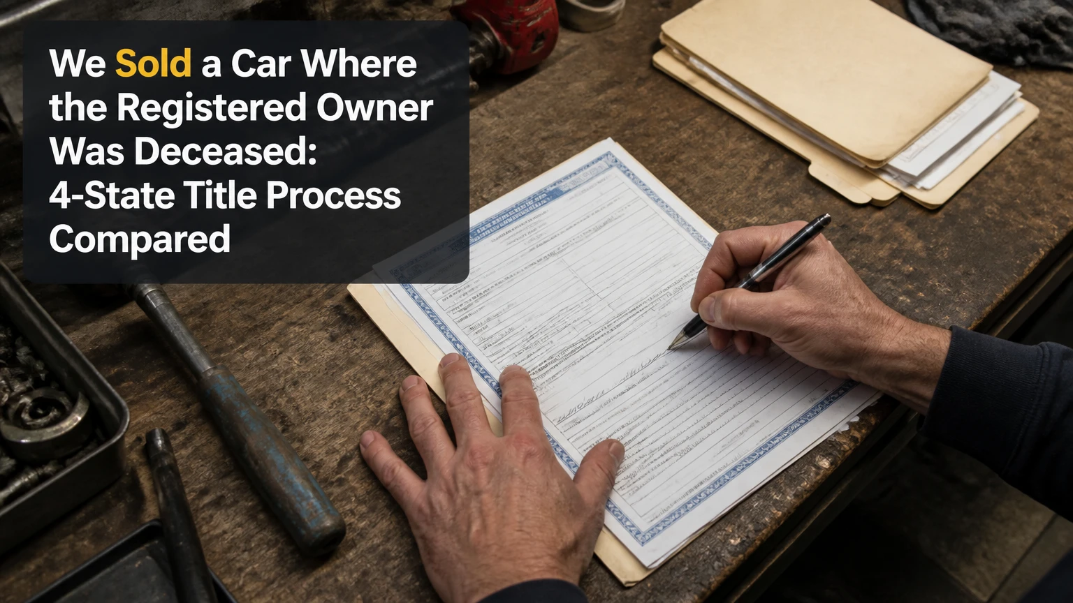 We Sold a Car Where the Registered Owner Was Deceased: 4-State Title Process Compared