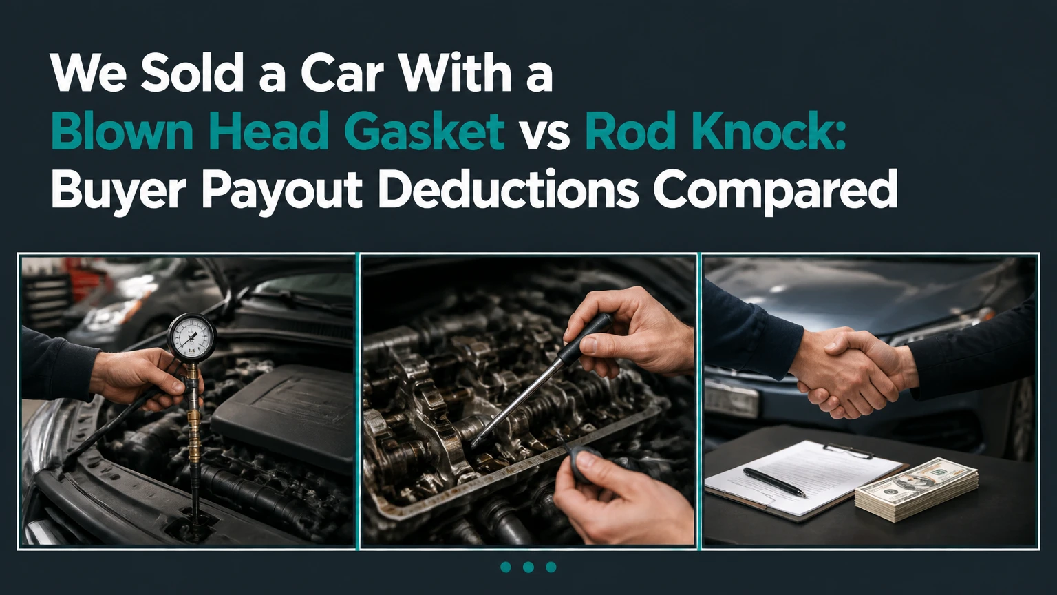 we sold a car with a blown head gasket vs rod knock