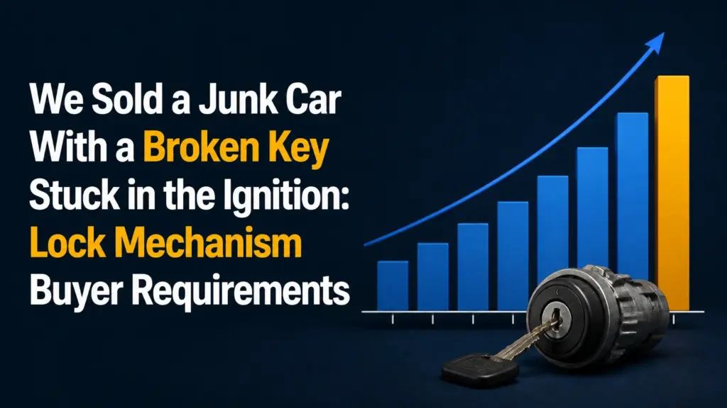 we sold a junk car with a broken key stuck in the ignition