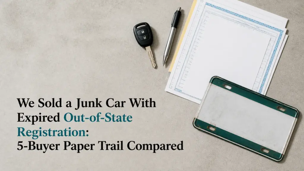 We Sold a Junk Car With Expired Out-of-State Registration: 5-Buyer Paper Trail Compared