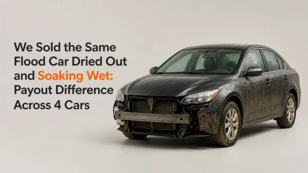 We Sold the Same Flood Car Dried Out and Soaking Wet: Payout Difference Across 4 Cars