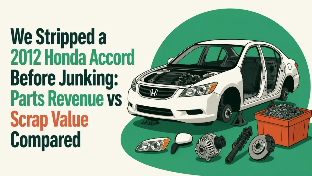 We Stripped a 2012 Honda Accord Before Junking: Parts Revenue vs Scrap Value Compared