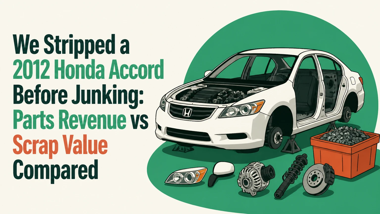 We Stripped a 2012 Honda Accord Before Junking: Parts Revenue vs Scrap Value Compared