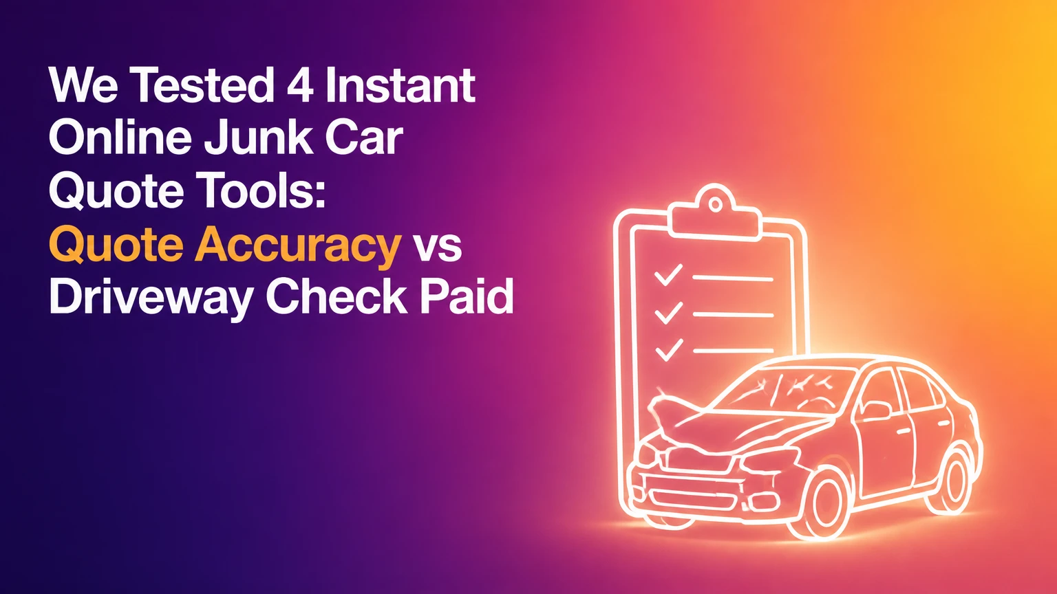 we tested 4 instant online junk car quote tools