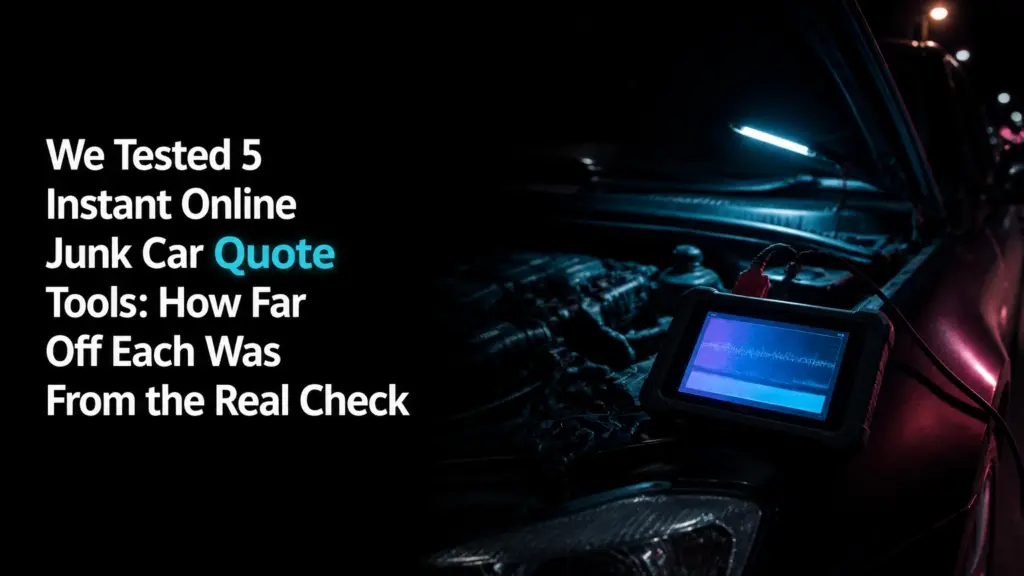 We Tested 5 Instant Online Junk Car Quote Tools: How Far Off Each Was From the Real Check