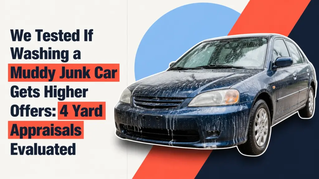 we tested if washing a muddy junk car gets higher offers