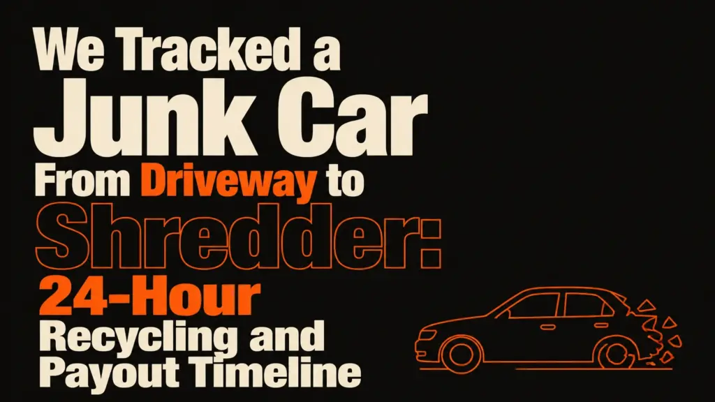 we tracked a junk car from driveway to shredder