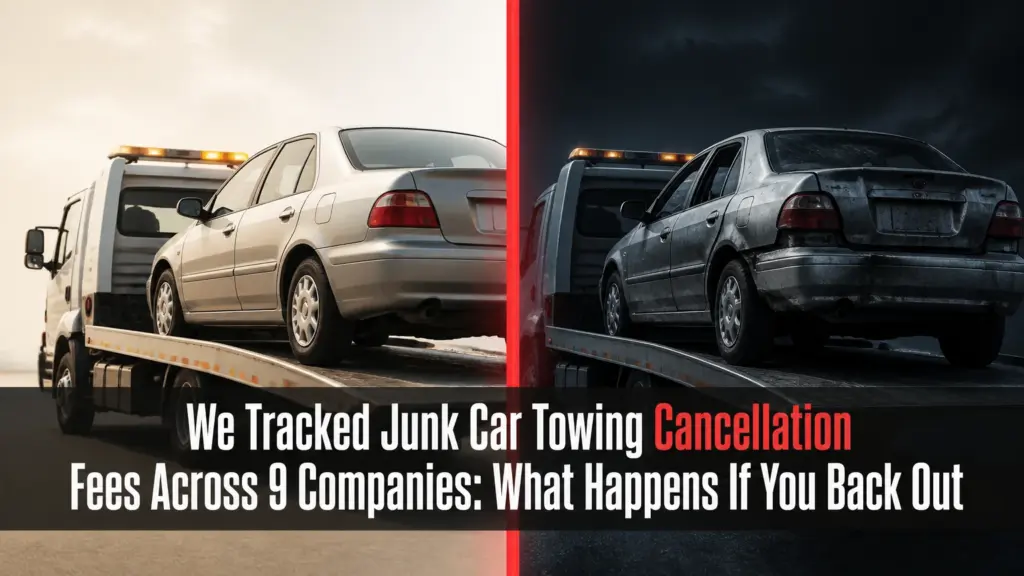 We Tracked Junk Car Towing Cancellation Fees Across 9 Companies: What Happens If You Back Out