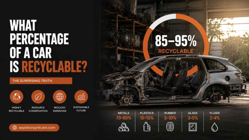 what percentage of a car is recyclable