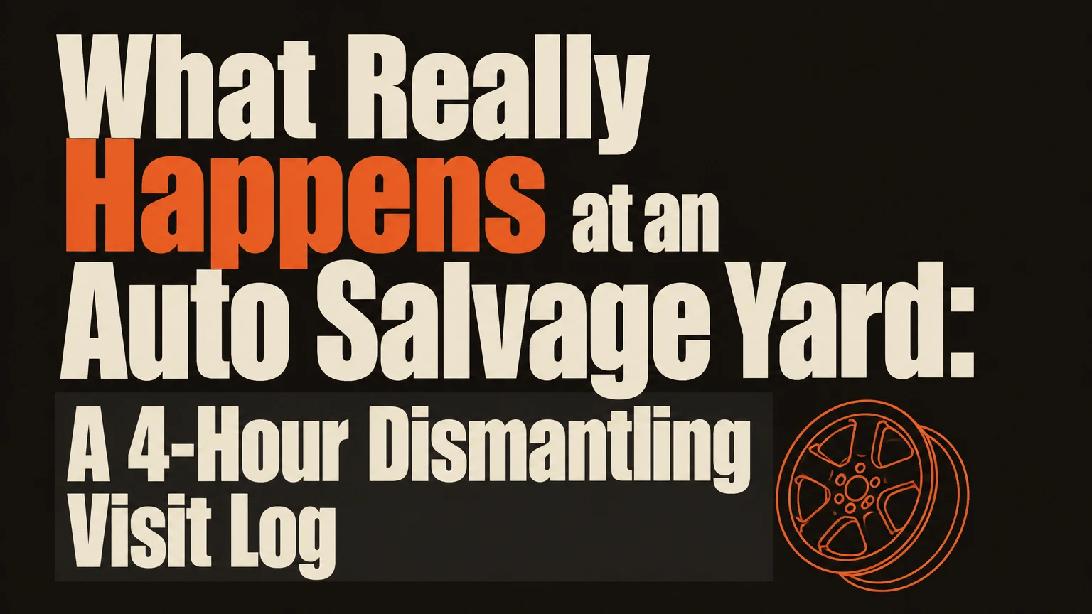 What Really Happens at an Auto Salvage Yard: A 4-Hour Dismantling Visit Log