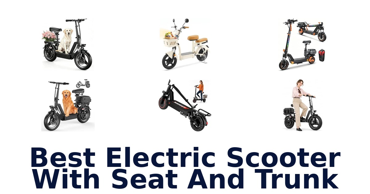 Best Electric Scooter With Seat And Trunk
